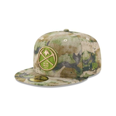 Denver Nuggets Gorra | New Era NBA Abstract Camo 59fifty Fitted Cap Mexico - Marrom